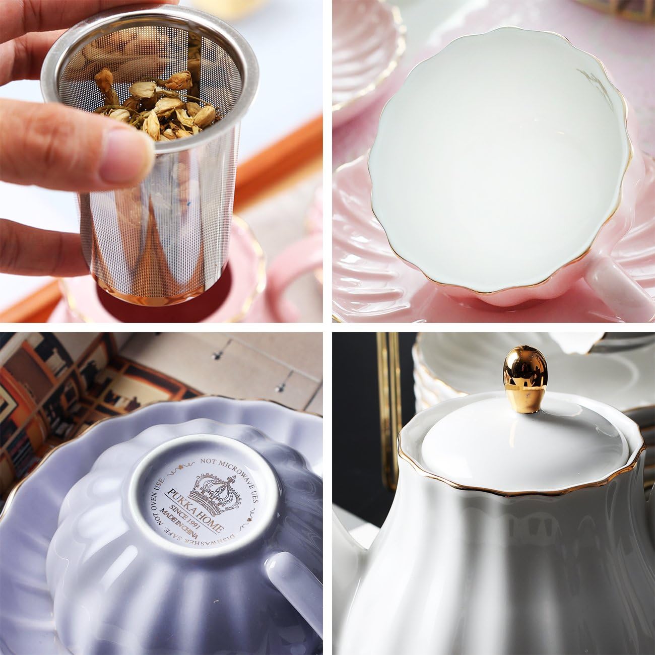 Pure White Porcelain Tea Set,  - Coffee Tea Sugar review and price
