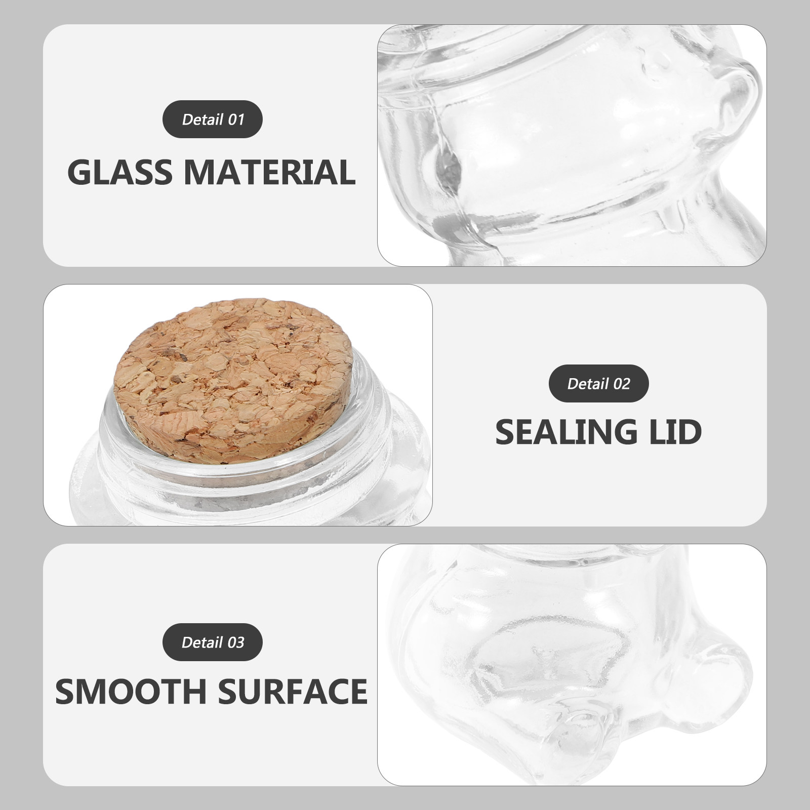 4Pcs Glass Candy Jar Set Trans - Coffee Tea Sugar review and price